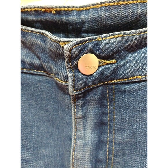 WOMENS 2X BLUE JEANS DISTRESSED STRETCH DESTROYED MIDRISE Y2K RIPPED BOYFRIEND - Picture 2 of 7